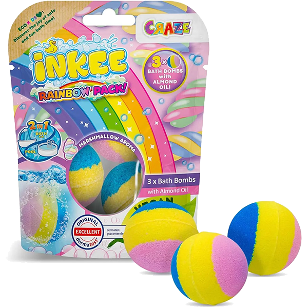 INKEE Rainbow Multipack w/Almond Oil Bathbomb