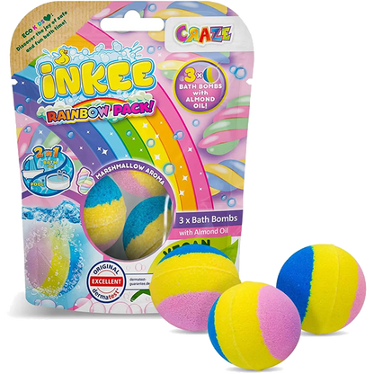 INKEE Rainbow Multipack w/Almond Oil Bathbomb