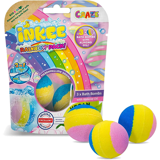 INKEE Rainbow Multipack w/Almond Oil Bathbomb