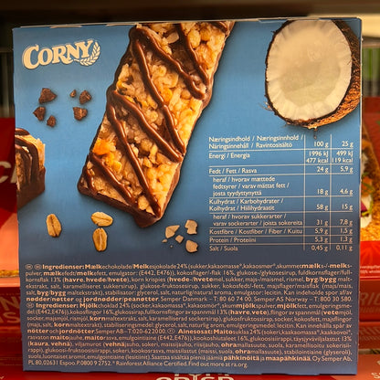 Corny Cereal Bar Coconut 6 x 25g