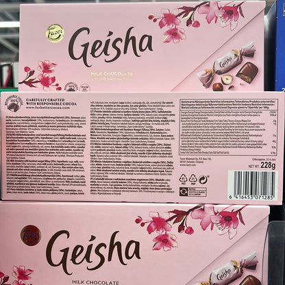 Fazer Geisha Milk Chocolate w/ soft Hazelnut filling 32’s 228g