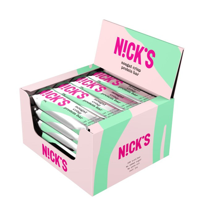 N!CK’S Protein Bar Nougat Crisp (15g Protein, SUGAR FREE) 3x50g