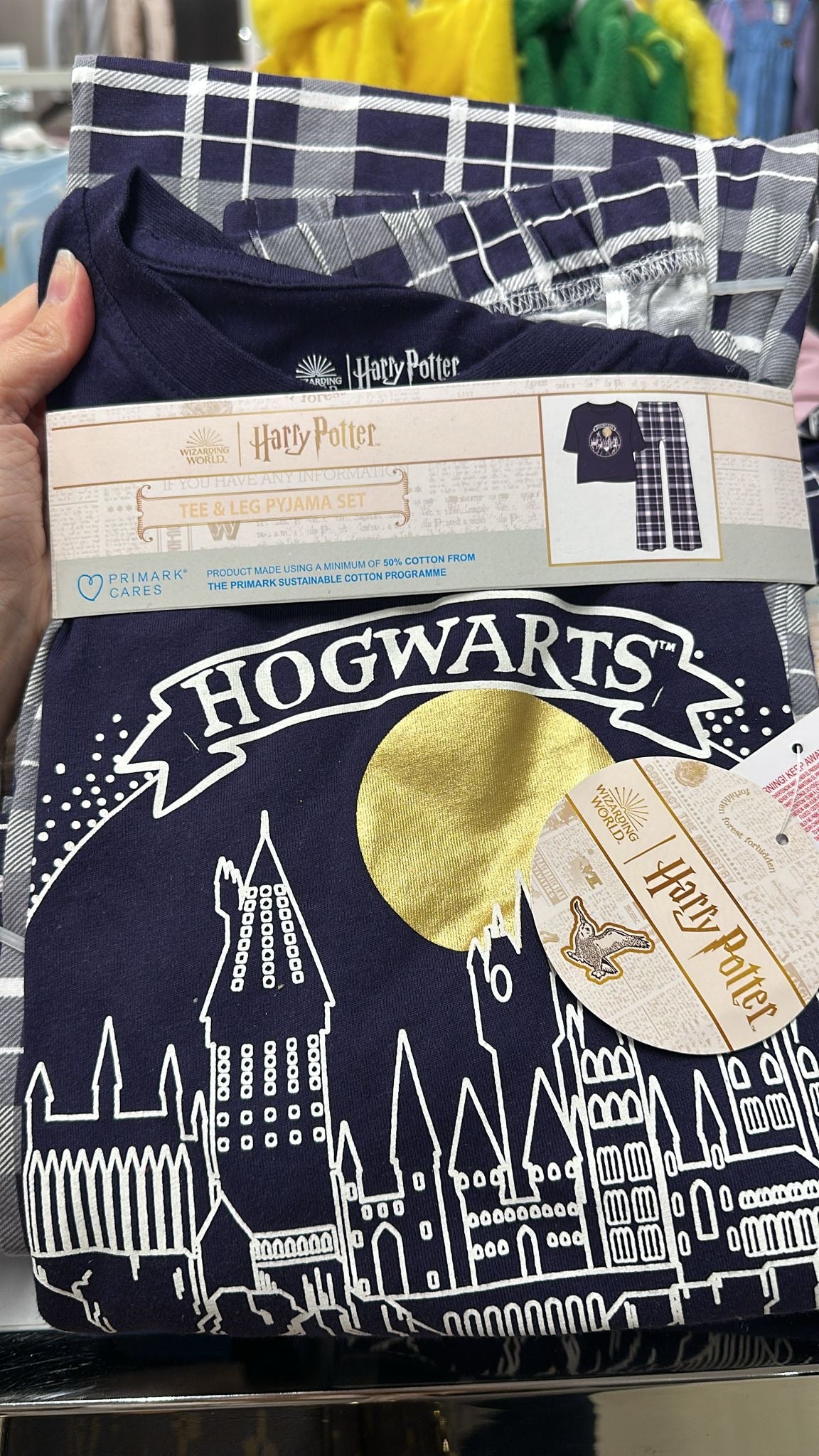 Harry Potter Short Sleeves Adult Blue Pajamas Set