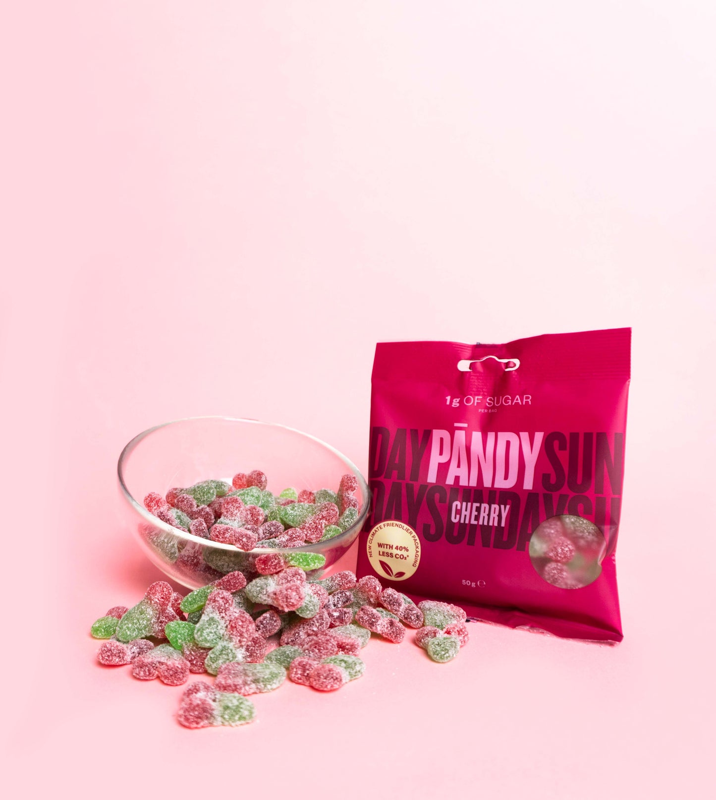 Pandy Gummy Cherry (1g Sugar per pack) 50g