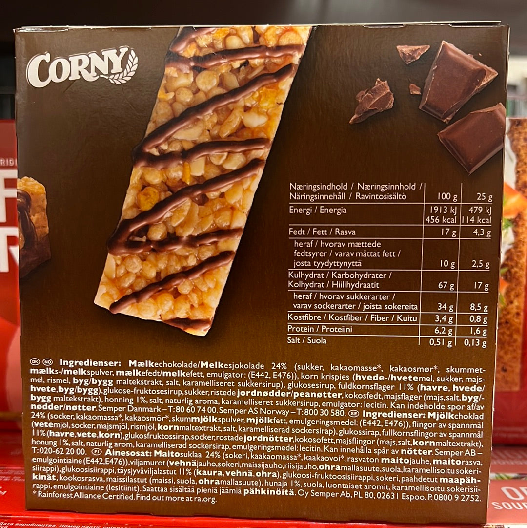 Corny Cereal Bar Chocolate 6 x 25g