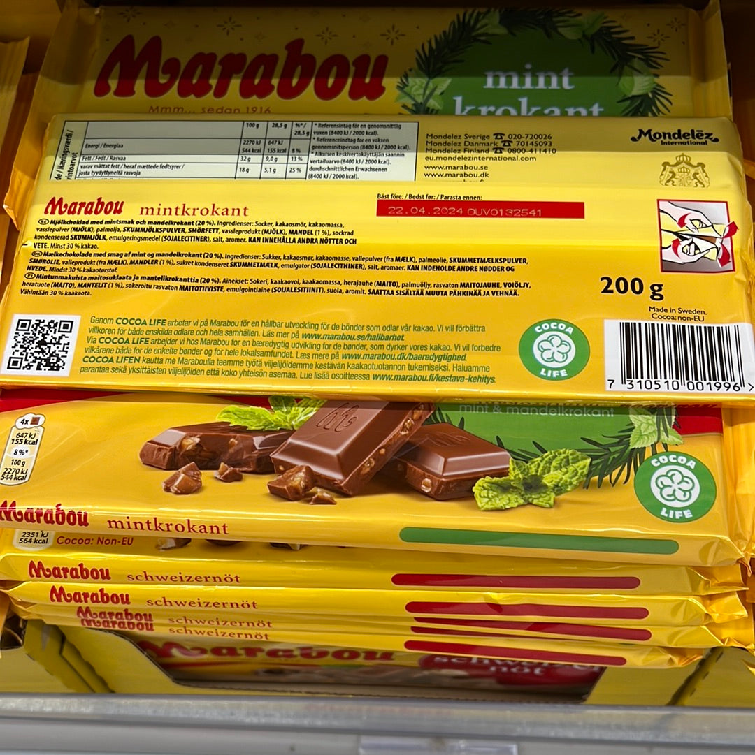 Marabou Caramel Mint 200g