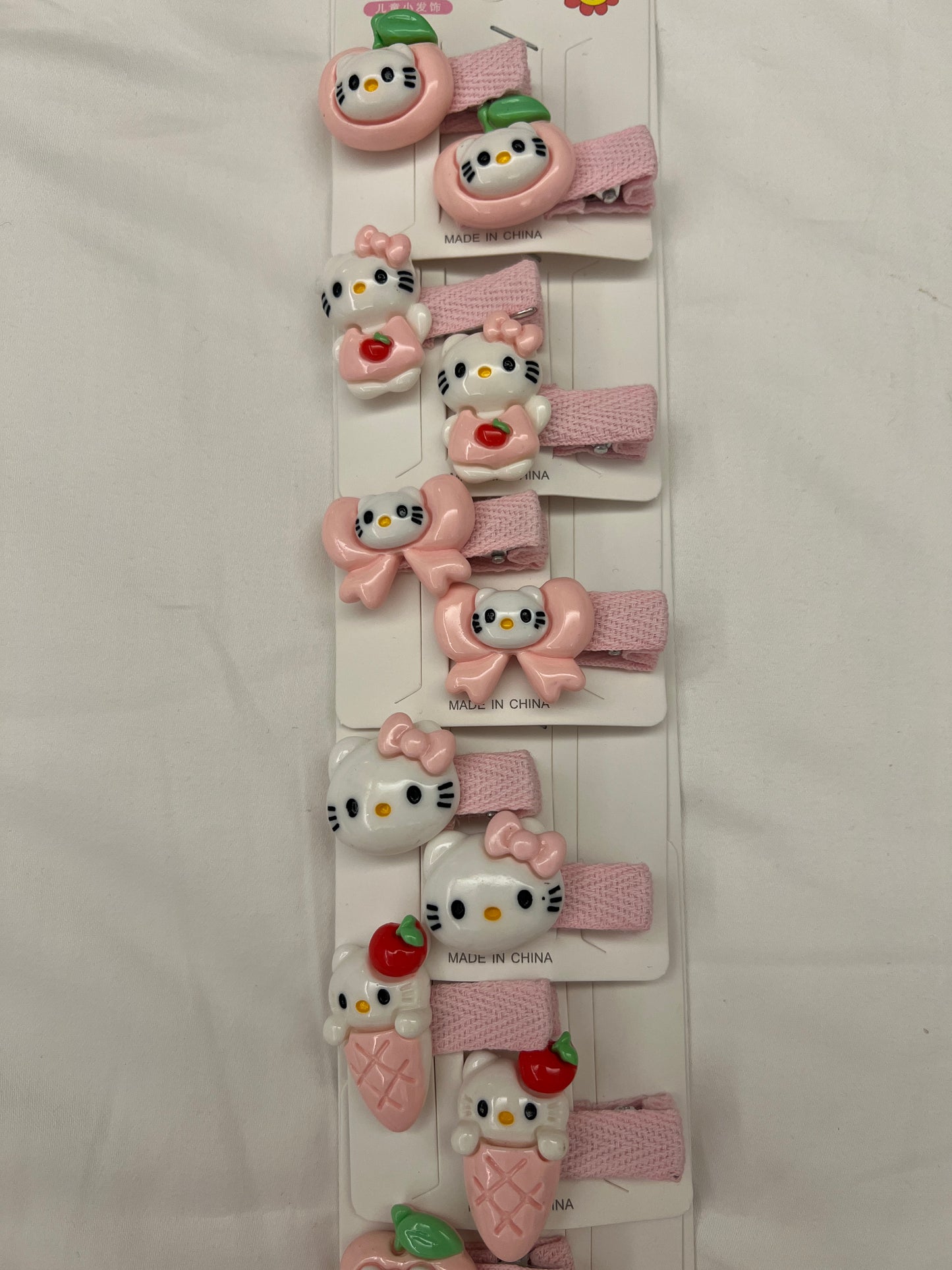 Hair Clip 3D Cute Hello Kitty (10 sets) C