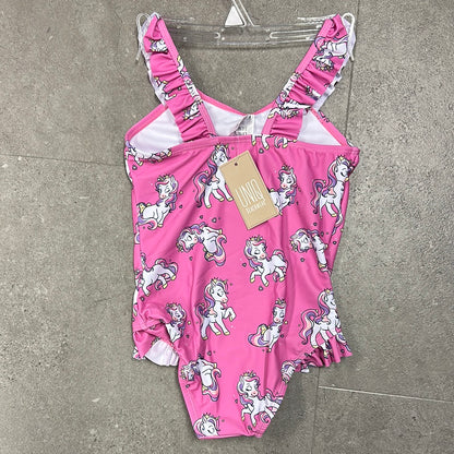 SwimWear Pink Unicorn Body Suit 100% Polyester