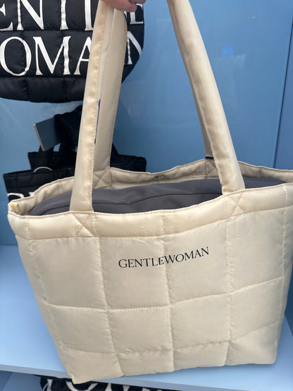 Gentle Woman Big Tote Canvas White