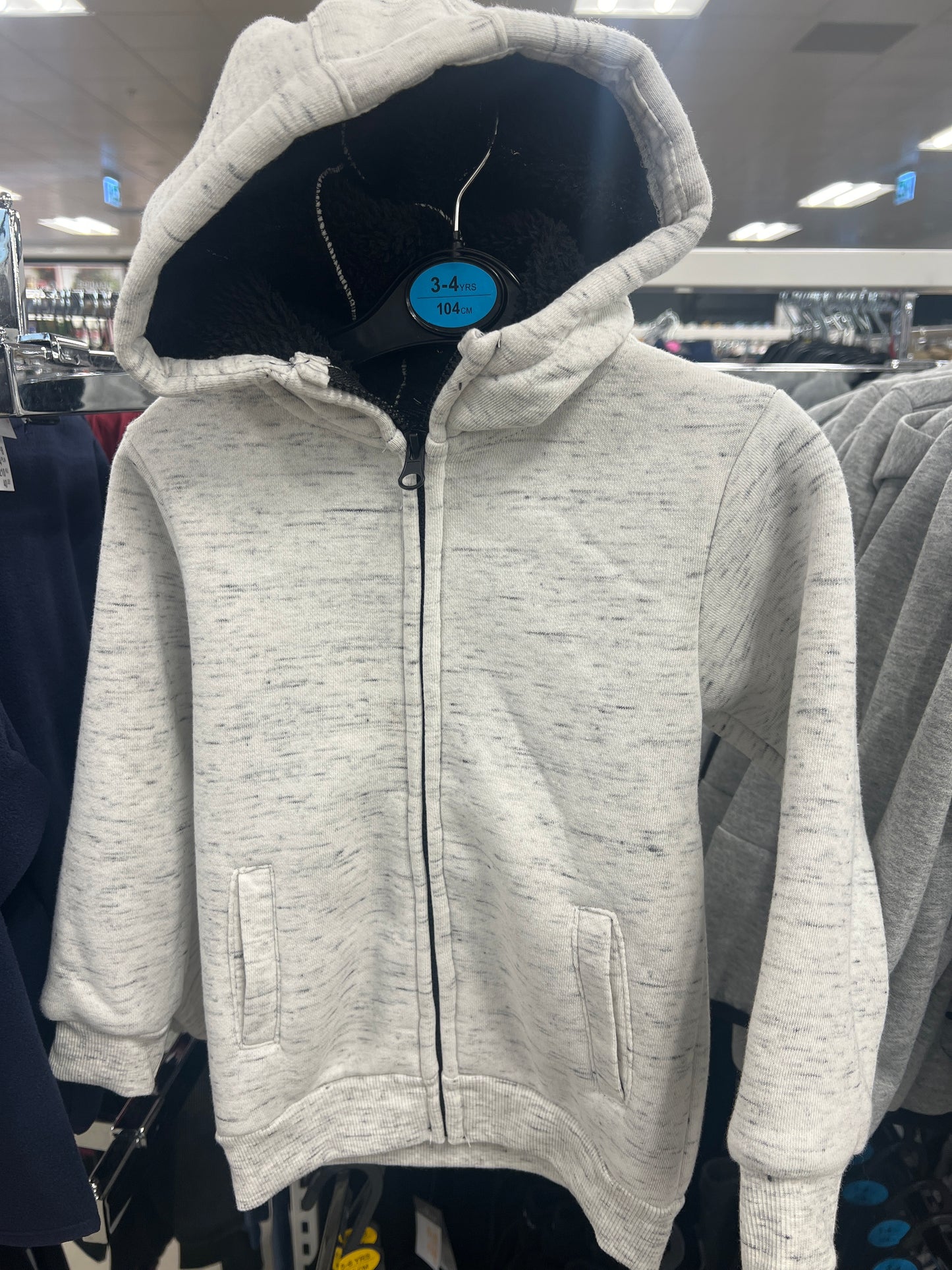Hoodie Jacket White Grains