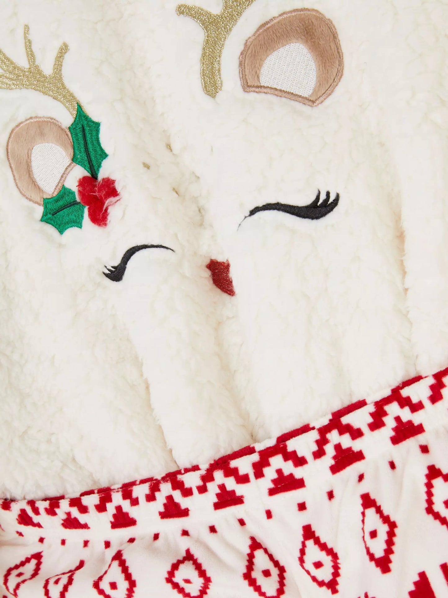 Borg pajamas with reindeer motif Norwegian pattern