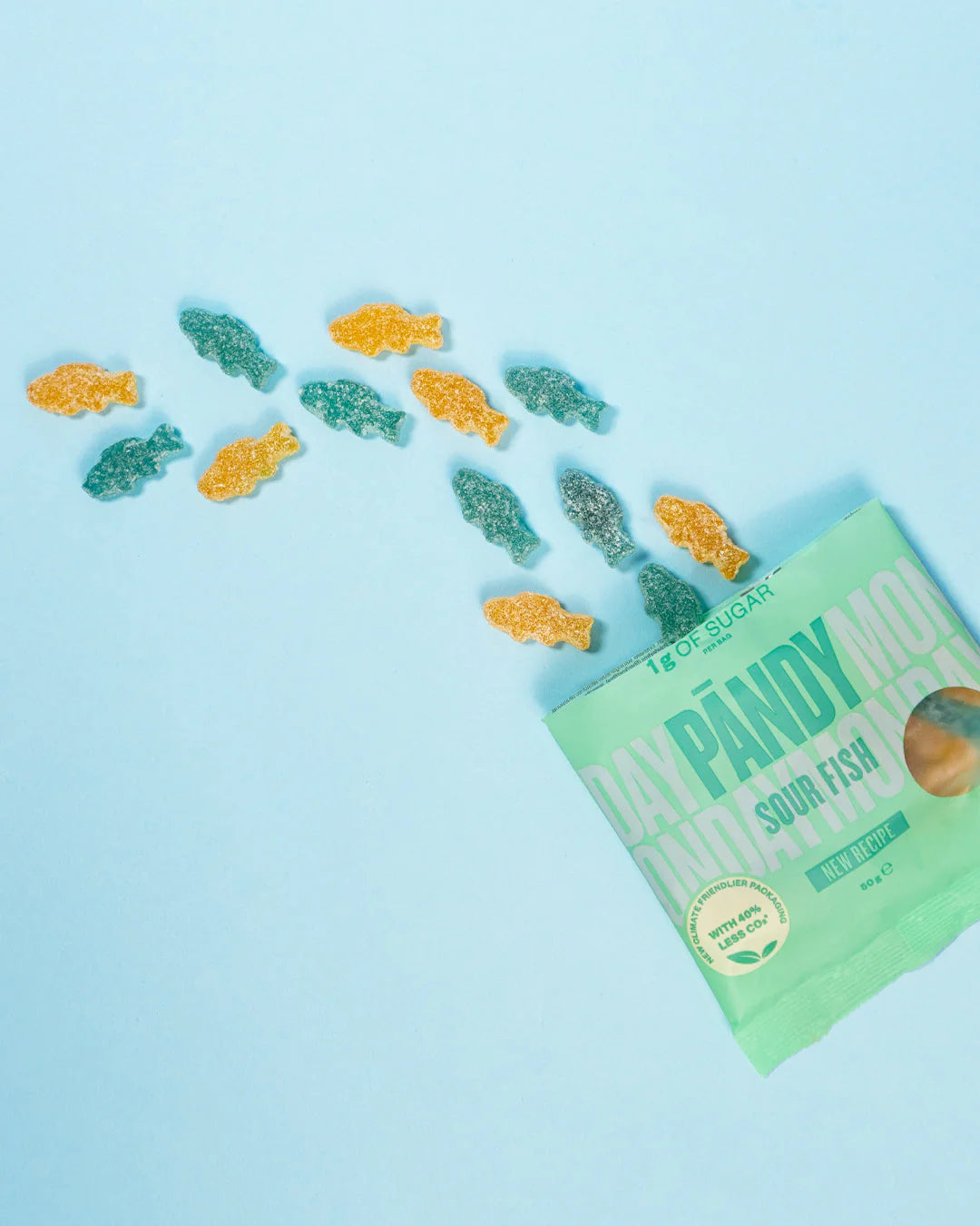 Pandy Gummy Sour Fish (1g Sugar per pack) 50g