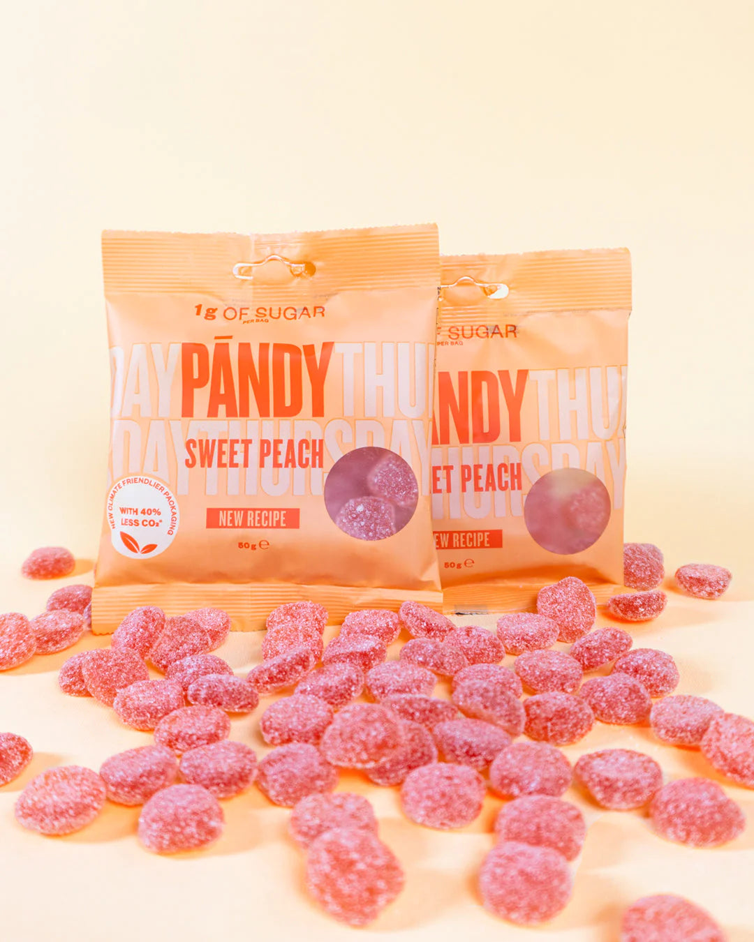 Pandy Gummy Sweet Peach (1g Sugar per pack) 50g