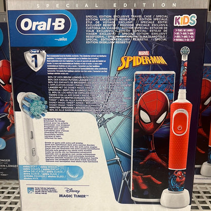 Oral-B Kids Electric Toothbrush (Extra soft) Spider-Man w/ Travel Case