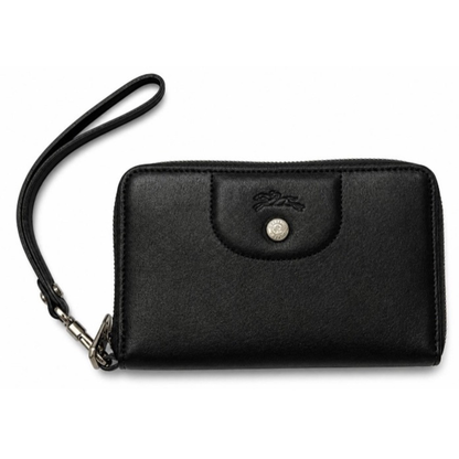 Longchamp Le Pliage Cuir Compact Zip Wristlet Wallet