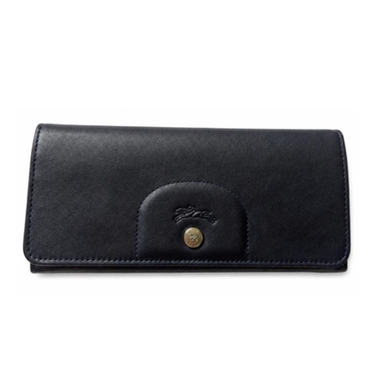 Longchamp Le Pliage Cuir Long Flap Wallet (Snap Closure)
