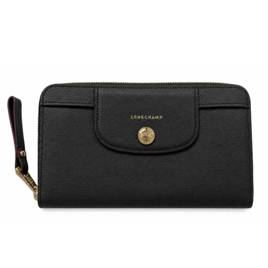 Longchamp Le Pliage Cuir Zip Around Wristlet Wallet