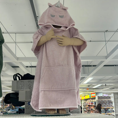 Poncho Unicorn Shower Suit (Pink)