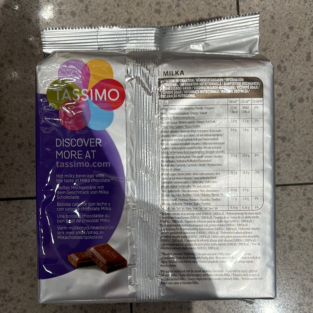 Tassimo Milka Hot chocolate 8 x 30g