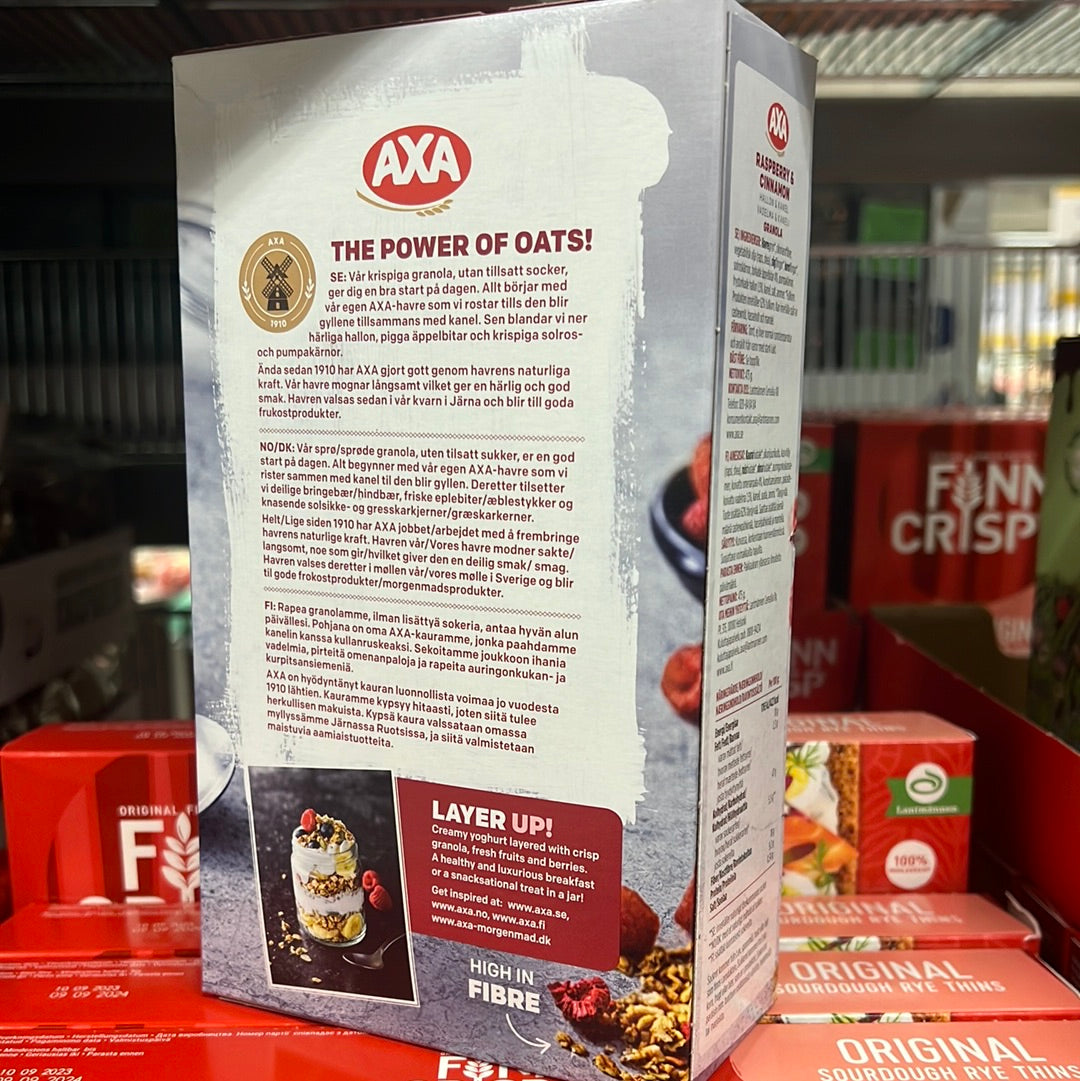 AXA Roasted Oats Granola (Raspberry & Cinnamon) 475g