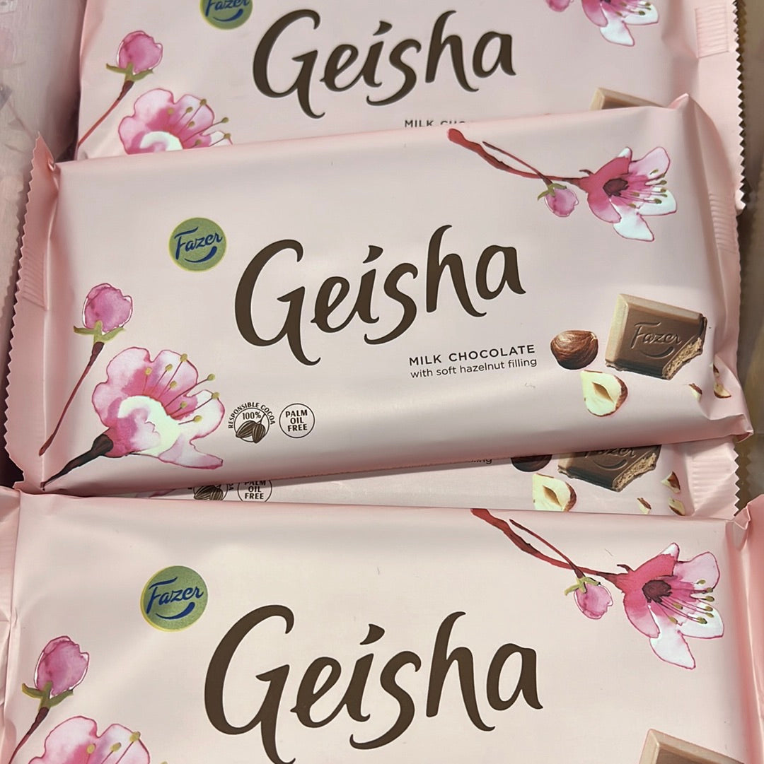 Fazer Geisha Milk Chocolate w/ soft Hazelnut filling 121g