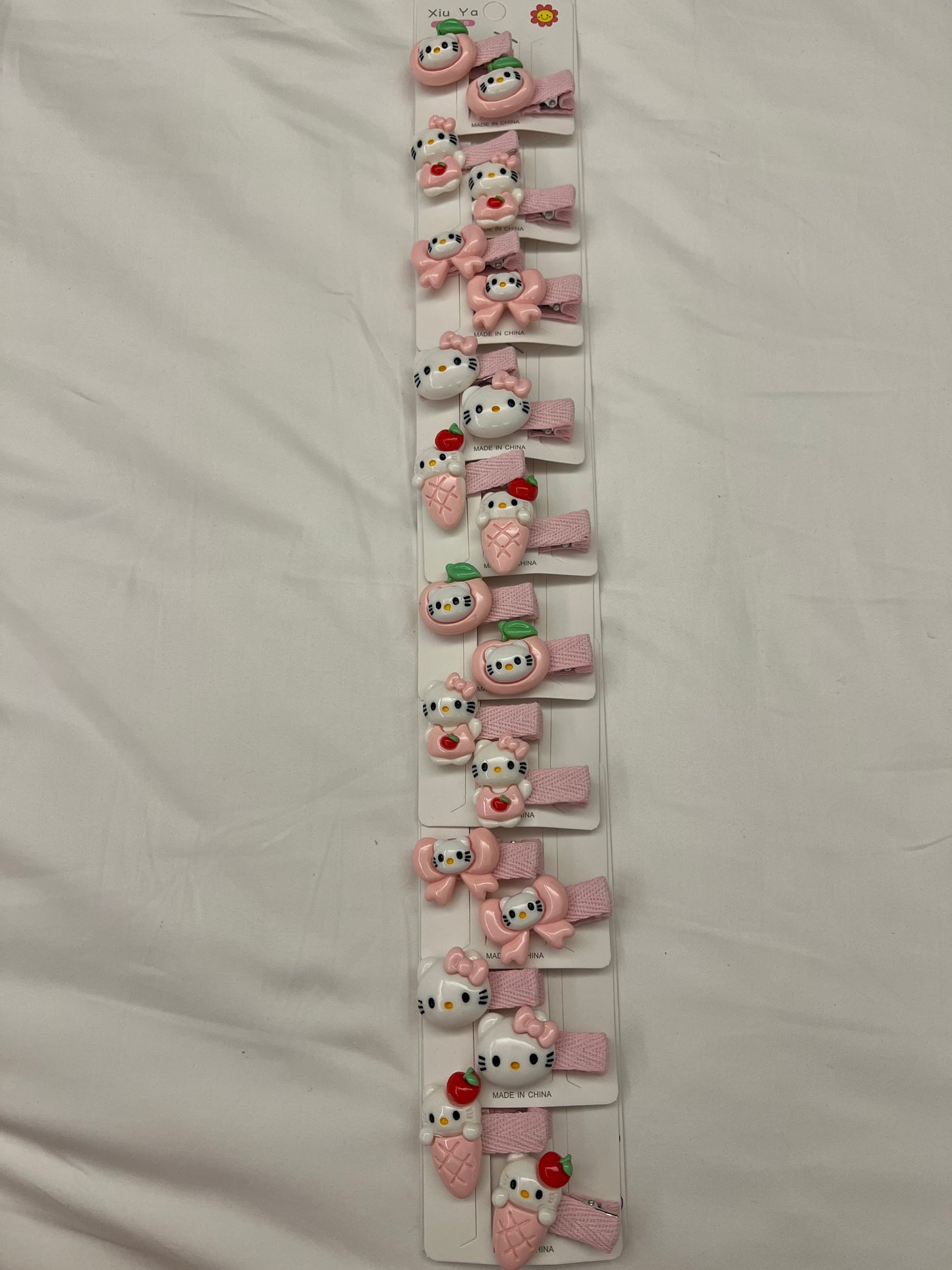 Hair Clip 3D Cute Hello Kitty (10 sets) C