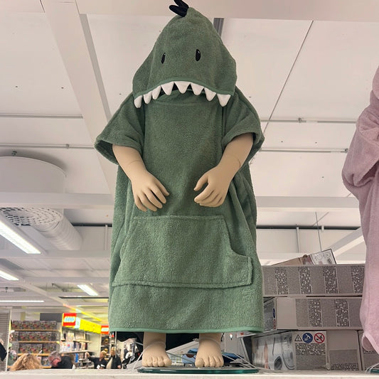 Poncho Dino Shower Suit (Green)