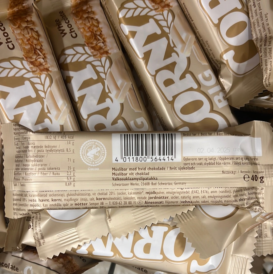 Corny BIG Muesli Bar White Chocolate 4x40g