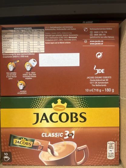 Jacobs Coffee 3in1 10x18g Sticks