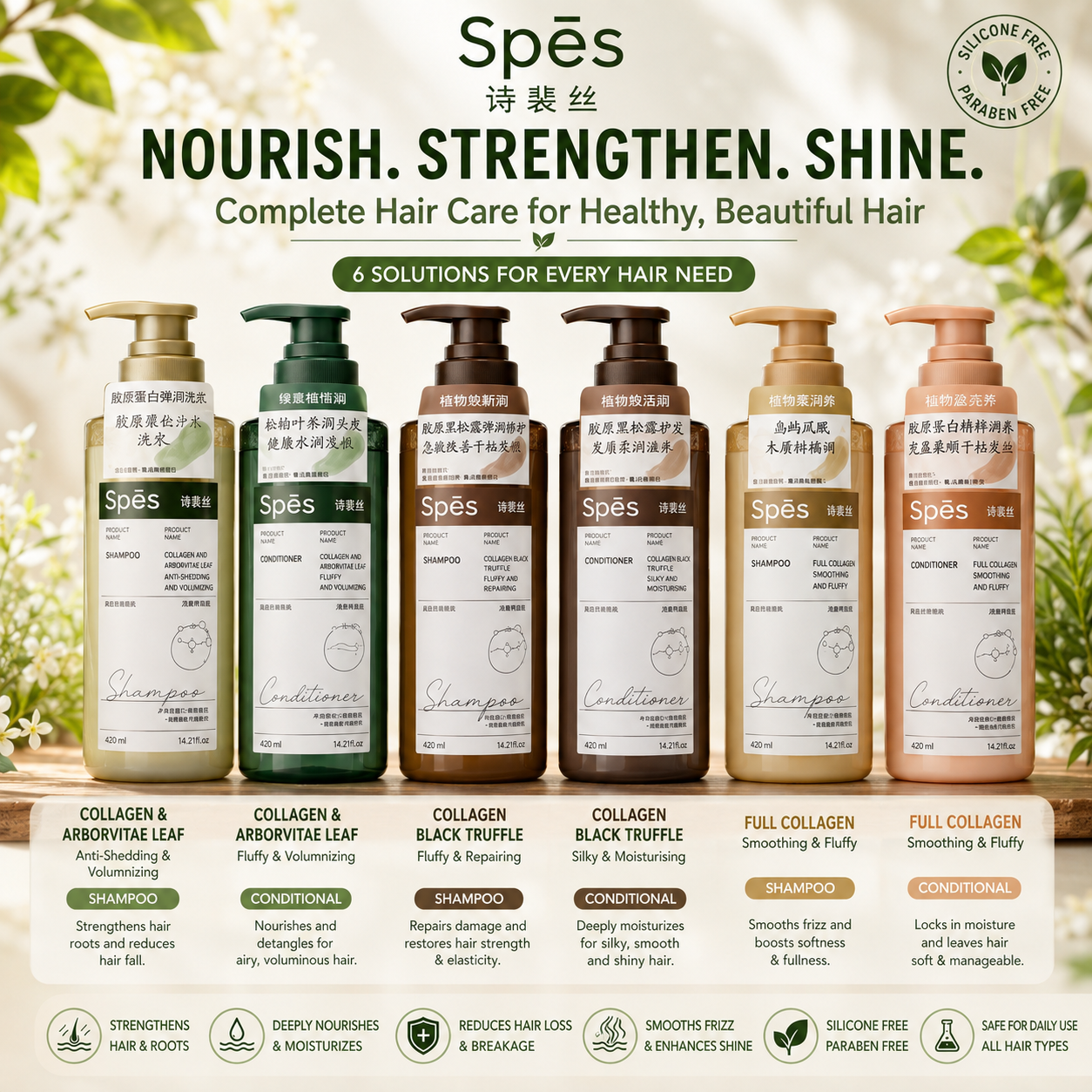 SPĒZ Shampoo & Conditional Series (420ml)