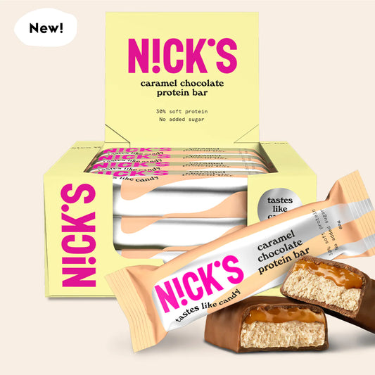 N!CK’S Protein Bar Caramel Chocolate (15g Protein, SUGAR FREE) 3x50g