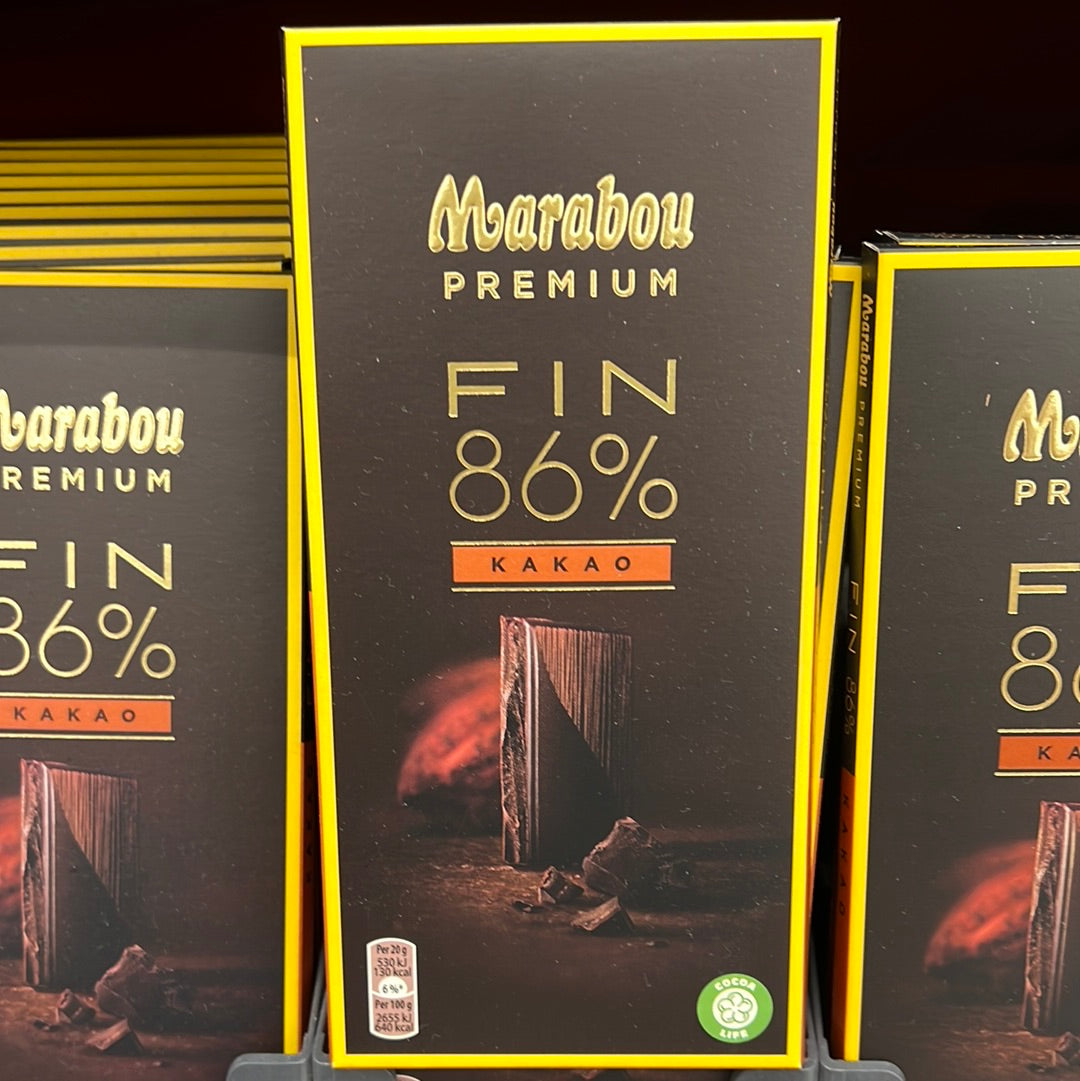 Marabou Premium 86% Dark Chocolate (Cocoa) 100g