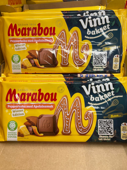 Marabou Chocolate Peppar Kaka 185g (GingerCinnamon Cookies) Winter Edition