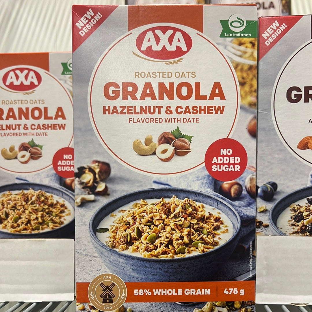 AXA Roasted Oats Granola (Hazelnut & Cashew) 475g (NEW)