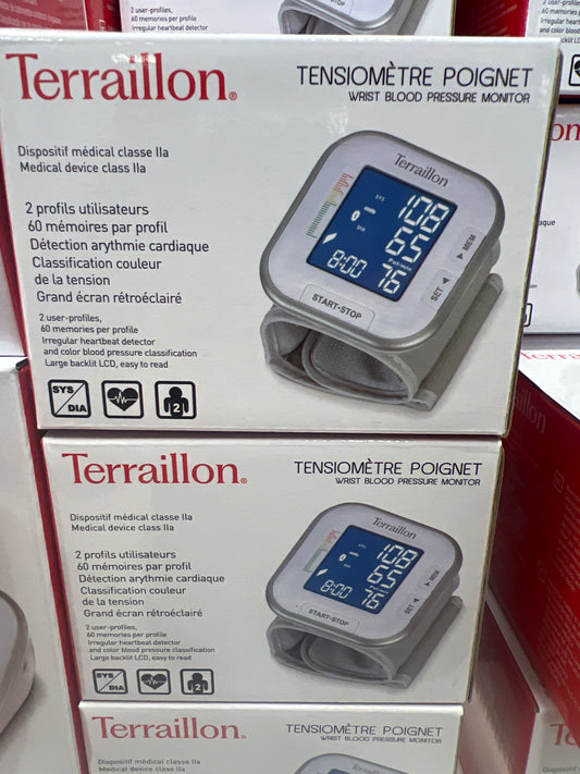 Terraillon Wrist Blood Pressure Monitor (Portable Travel-Ease)