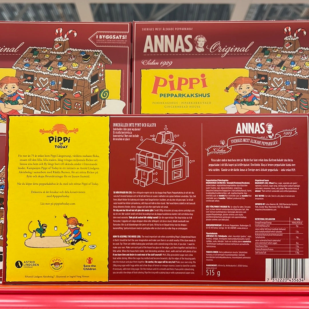 ANNAS PIPI Pepparkakor (Ginger Cinnamon) GingerBread House 515g