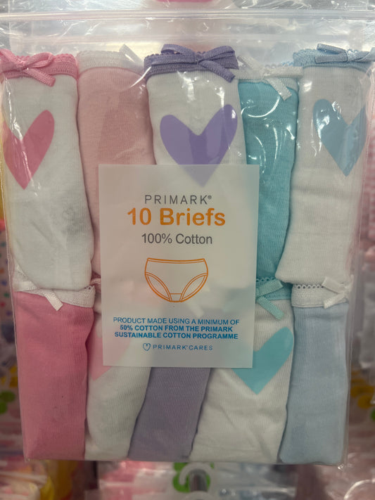Panties Primark mixed Hearts 10’s