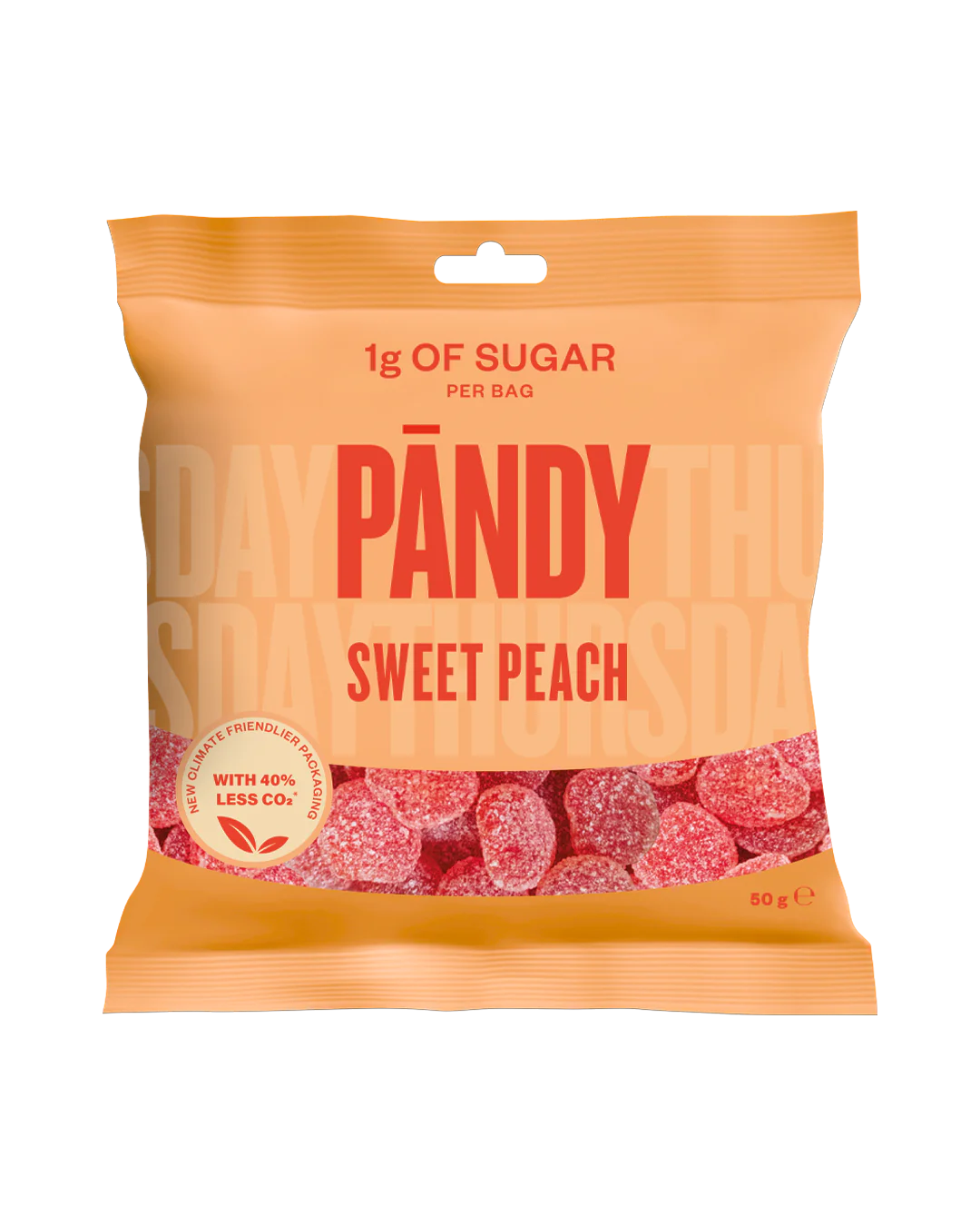 Pandy Gummy Sweet Peach (1g Sugar per pack) 50g