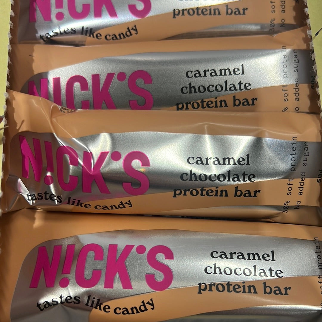 N!CK’S Protein Bar Caramel Chocolate (15g Protein, SUGAR FREE) 3x50g