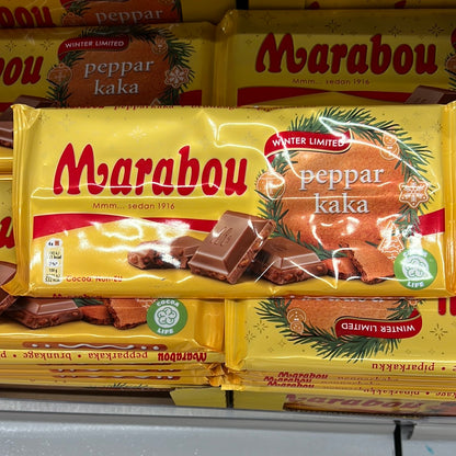 Marabou Chocolate Peppar Kaka 185g (GingerCinnamon Cookies)