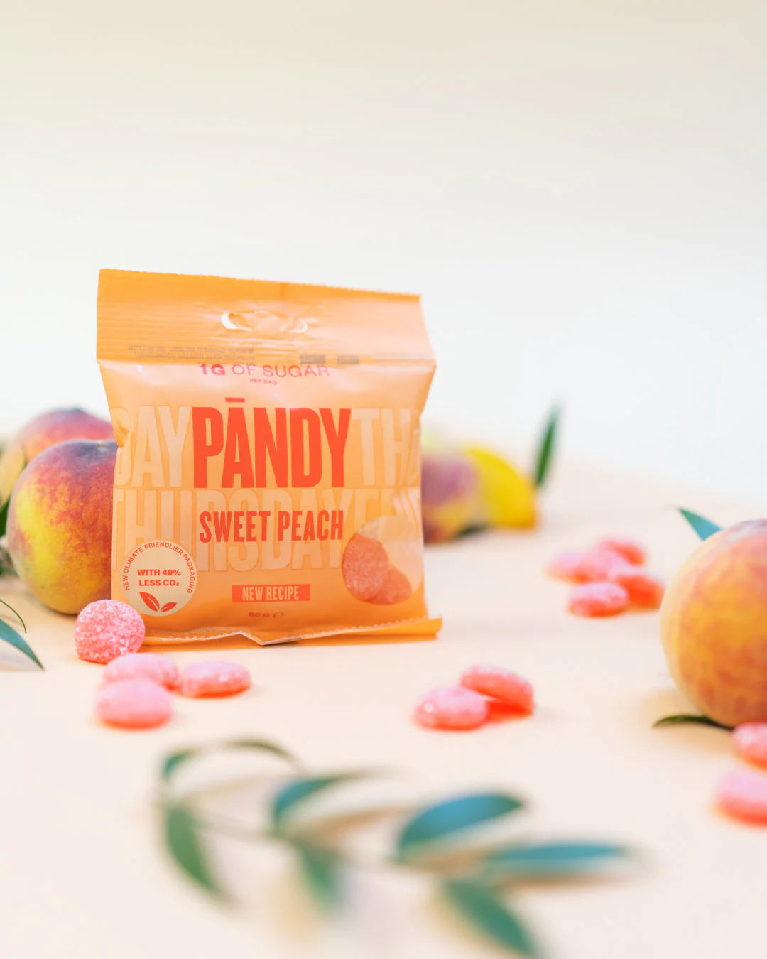 Pandy Gummy Sweet Peach (1g Sugar per pack) 50g