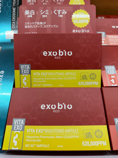 EXOBIO EXO (High-Concentration) Face Treatment Ampoule 15ml x2 (CICA, Salmon PDRN, Niacinamide)