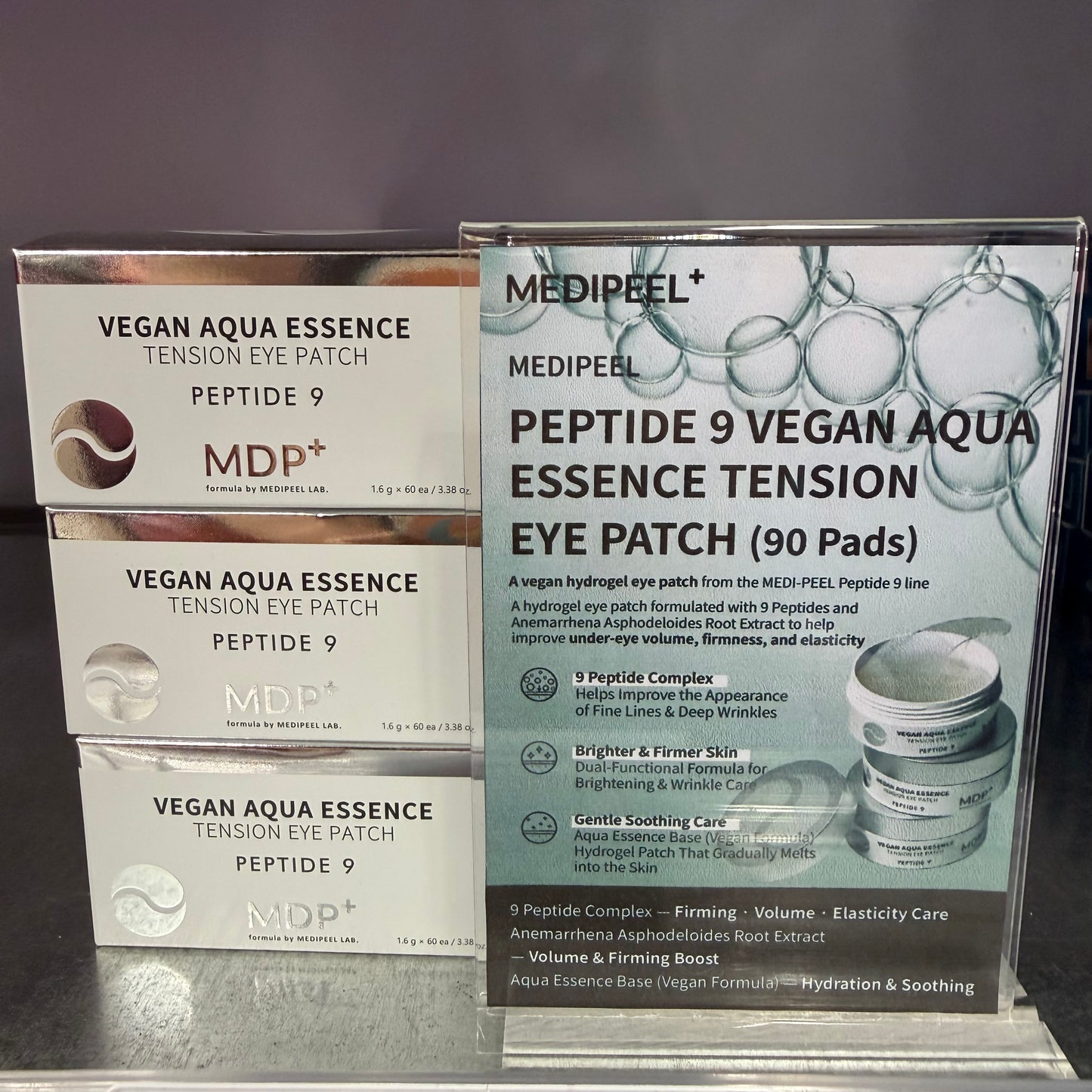 MEDIPEEL+ Peptide 9 Vegan Aqua Essence Tension Eye Pad (90pads)