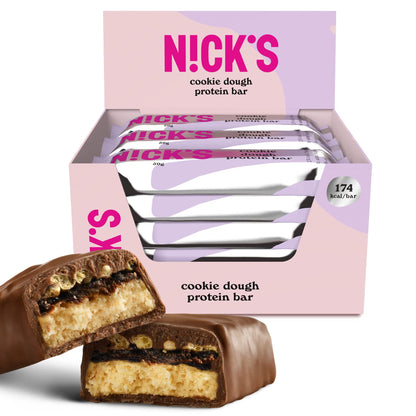 N!CK’S Protein Bar Cookie Dough (15g Protein, SUGAR FREE) 3x50g