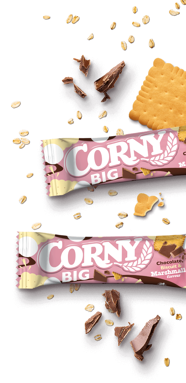 Corny BIG Muesli Bar Chocolate, Biscuit, Marshmallow 4x40g