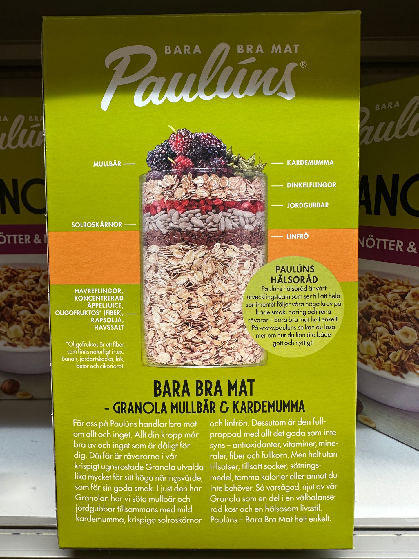 Paulúns Granola Mulberry & cardamom 450g (10 Portion) NO SUGAR ADDED