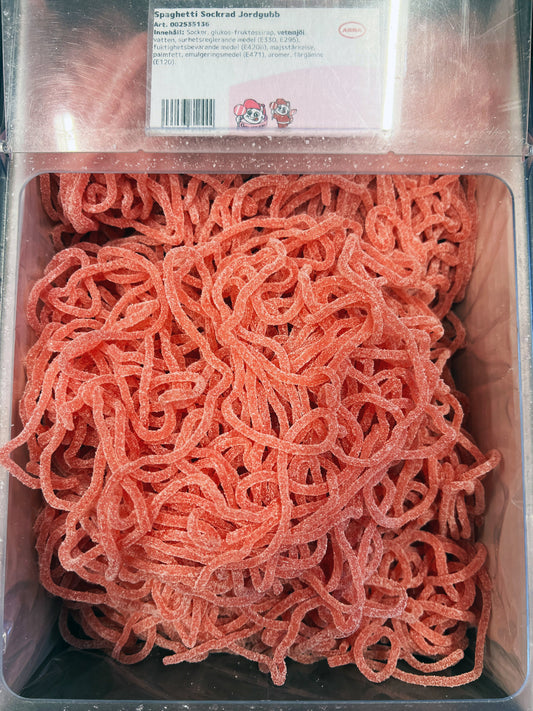 Swedish Godis Strawberry Spaghetti 100g (Vegan)