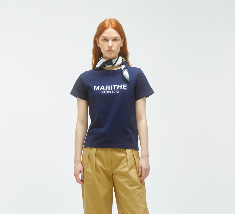 MARITHE - W REGULAR TEE - NAVY