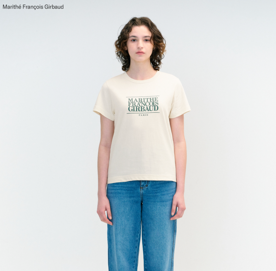 MARITHE - W CLASSIC TEE - LIGHT BEIGE