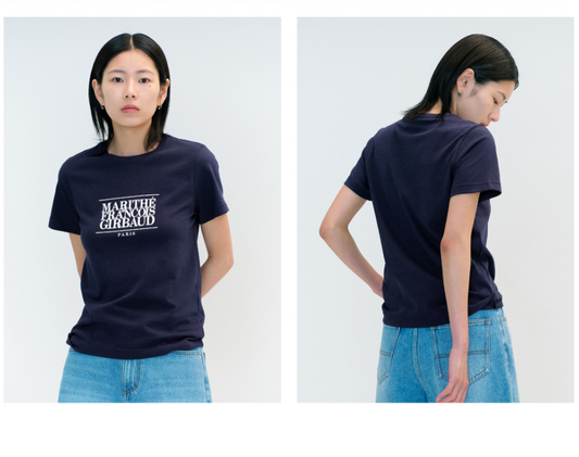 MARITHE - W CLASSIC TEE - NAVY (UNISEX)